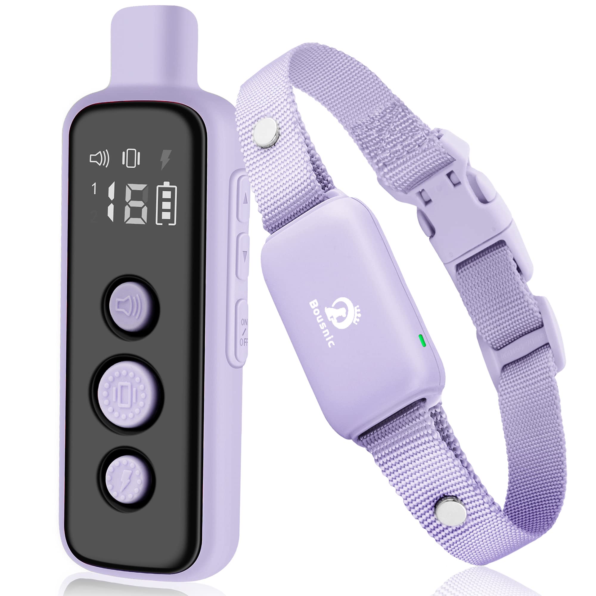 BOUSNIC shock collar with remote for long-range training up to 1000 feet