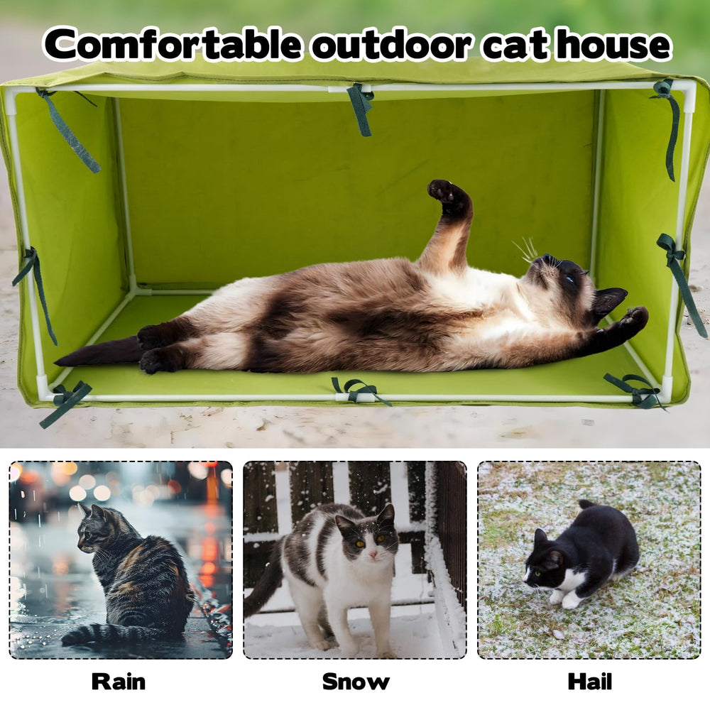 BOUTICOL outdoor cat house all-season-use - protects cats from sun and cold