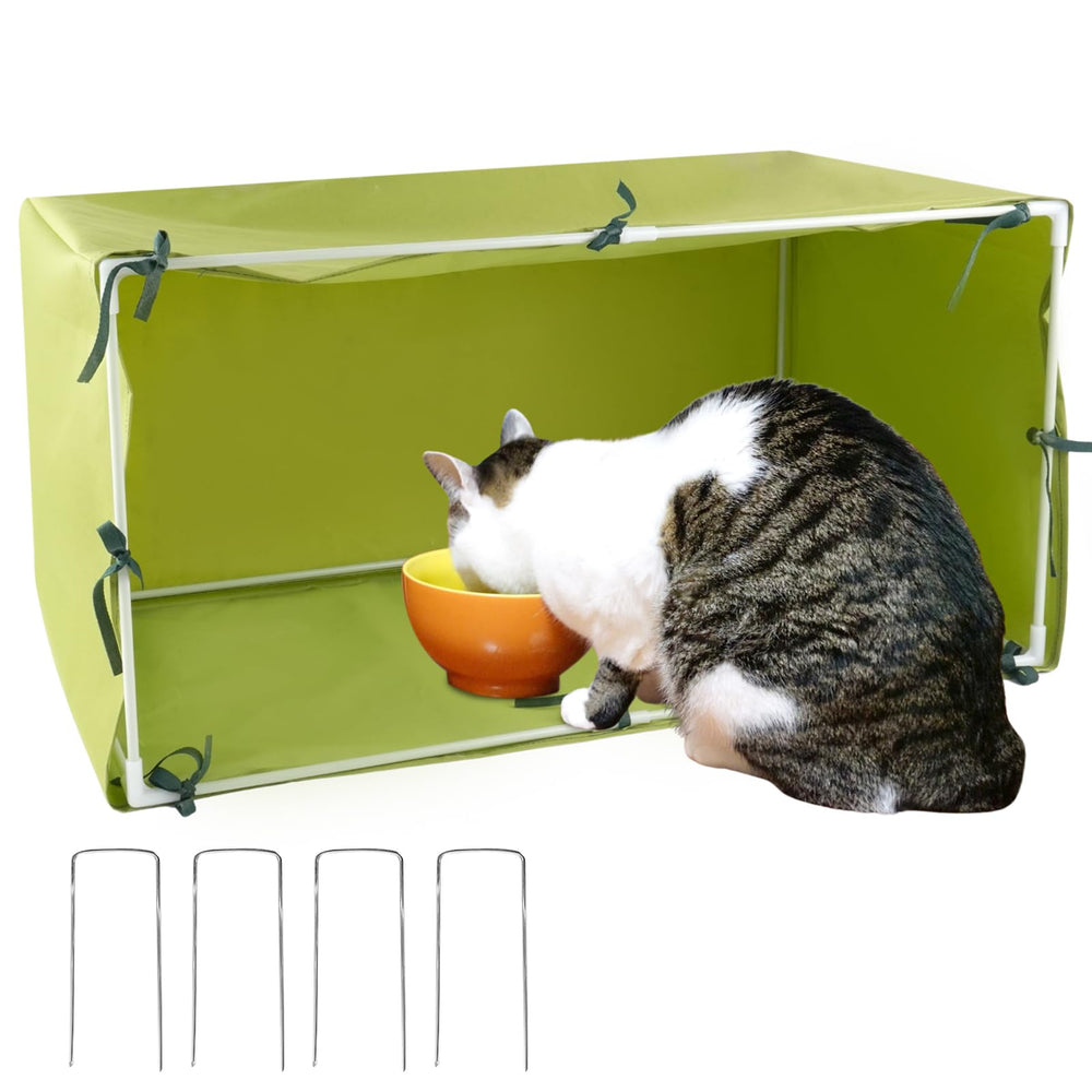 BOUTICOL outdoor cat house front view - spacious shelter for 2-3 cats
