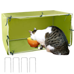 BOUTICOL outdoor cat house front view - spacious shelter for 2-3 cats