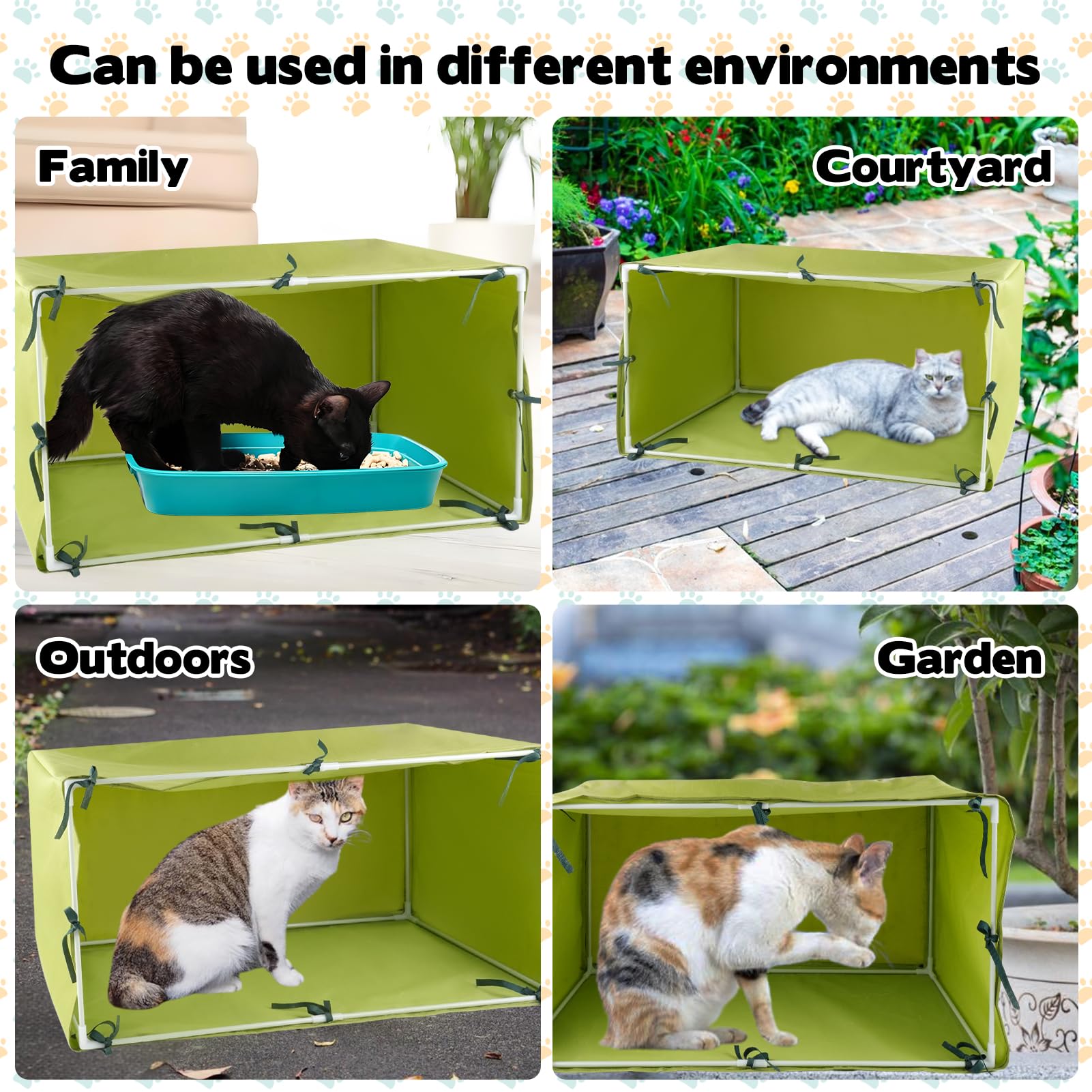 BOUTICOL outdoor cat house ground-fixings - steady, wind-resistant shelter in any garden