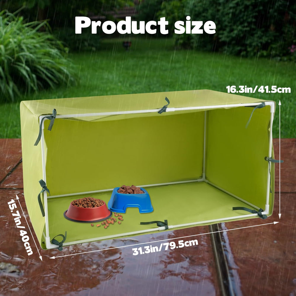 BOUTICOL outdoor cat house side view canvas closeup - durable, weatherproof material