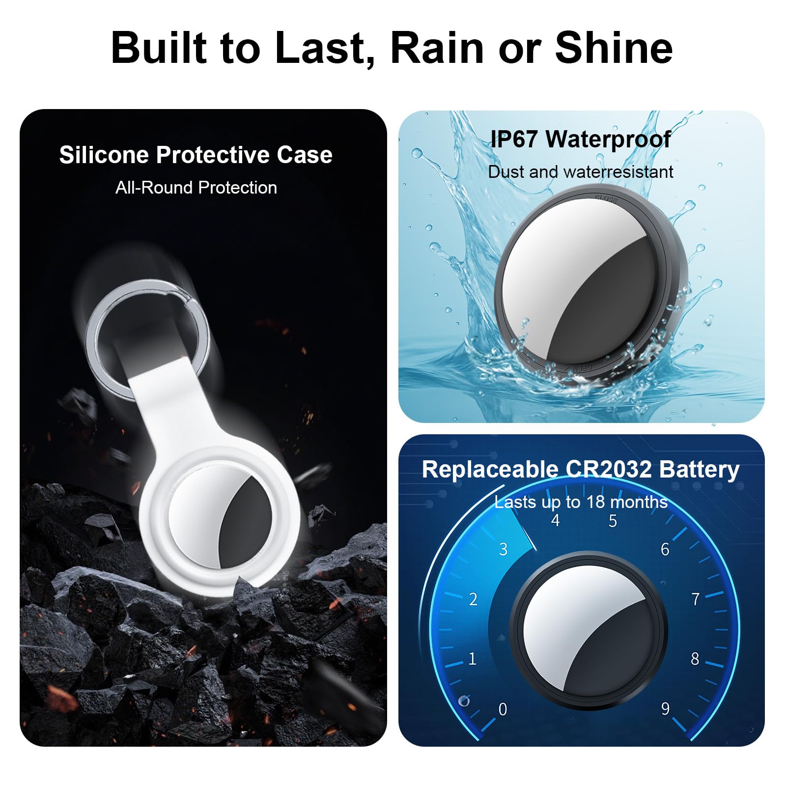 BowenBo Air Tracker waterproof-case underscores rugged protection plus outdoors-ready attachment.