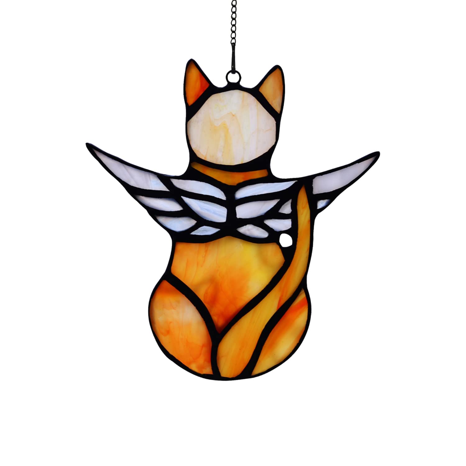 BOXCASA angel cat memorial suncatcher window glow evokes cherished memory
