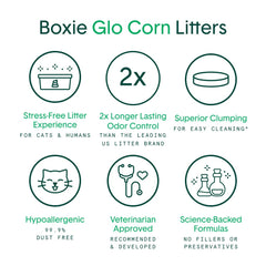 Boxiecat Glo lightweight corn granules for easy lifting and pouring