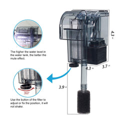 Boxtech Hang On Filtro: filtración 3 en 1 para acuario