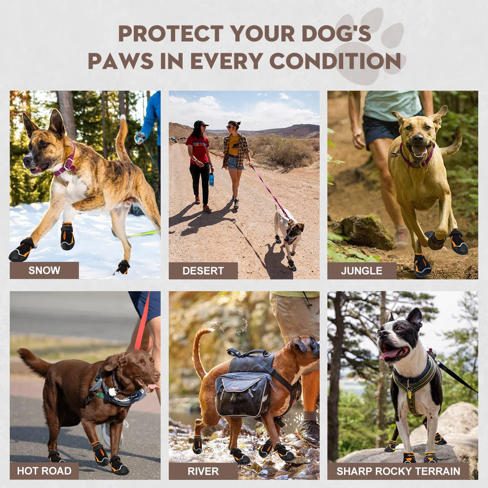 BoxxBerk paw protector boots ideal for hiking indoor floors and hot pavement.