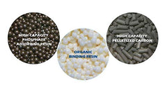 Boyd Chemi-Pure Blue in-aquarium filter installation showing toxin and phosphate reduction in action.