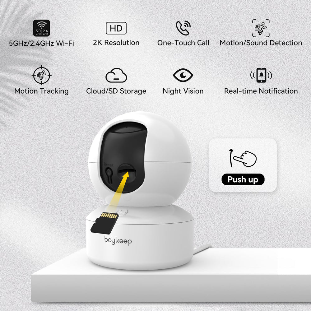 BoyKeep Indoor Camera free cloud storage stores short clips for quick review.