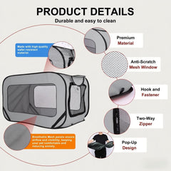 BOYUZHE dog kennel car-seat strap secure to prevent movement.