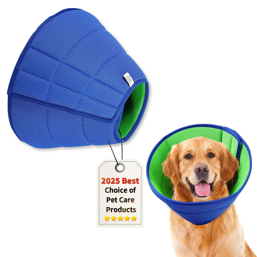 BQFLY Soft Dog Cone inner-layer-mesh delivers breathable comfort for pets.