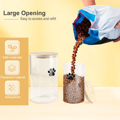 Brabtod airtight dog treat container rubber-seal lid maintains moisture-free kibble.