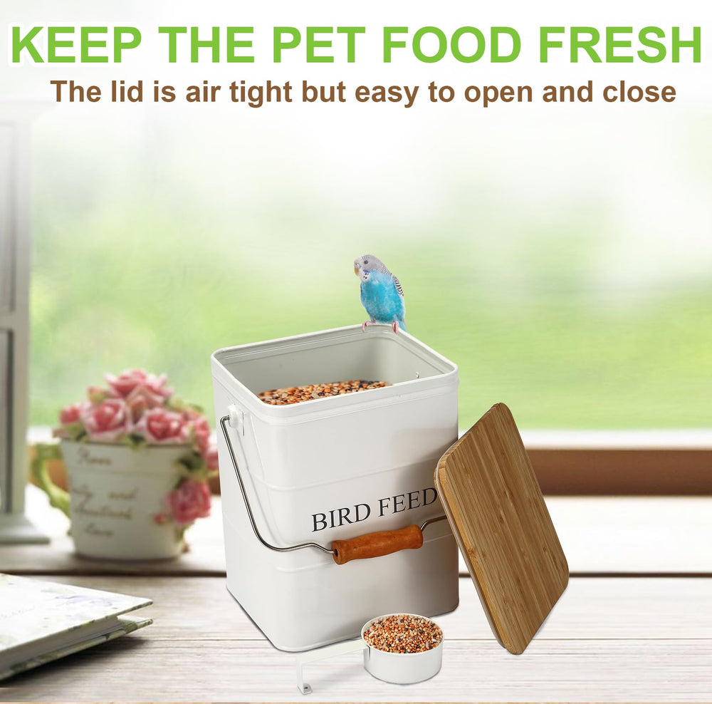 Brabtod Bird Seeds Storage Container kitchen-friendly storage solution for pet snacks.