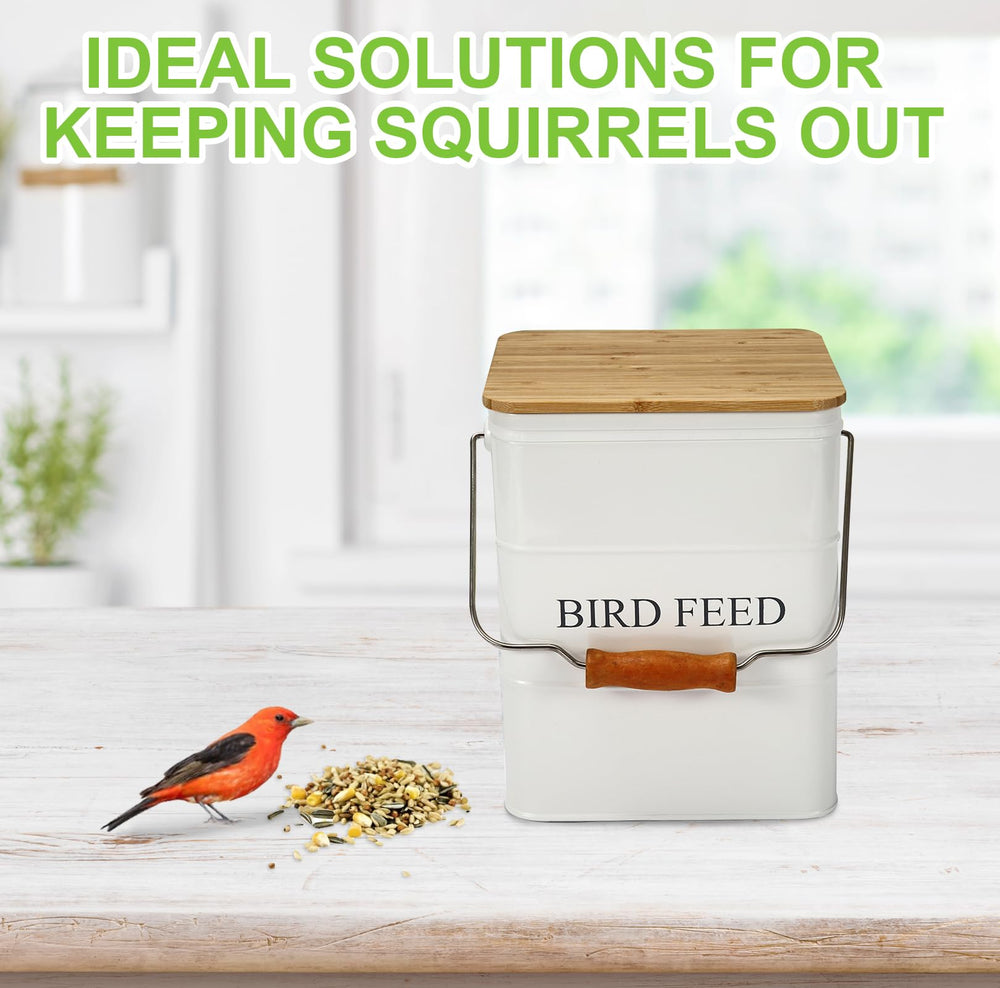 Brabtod Bird Seeds Storage Container relief decor design preserves aroma.