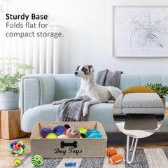 Brabtod canvas-linen bin close-up highlights double-stitched handles for easy transport.