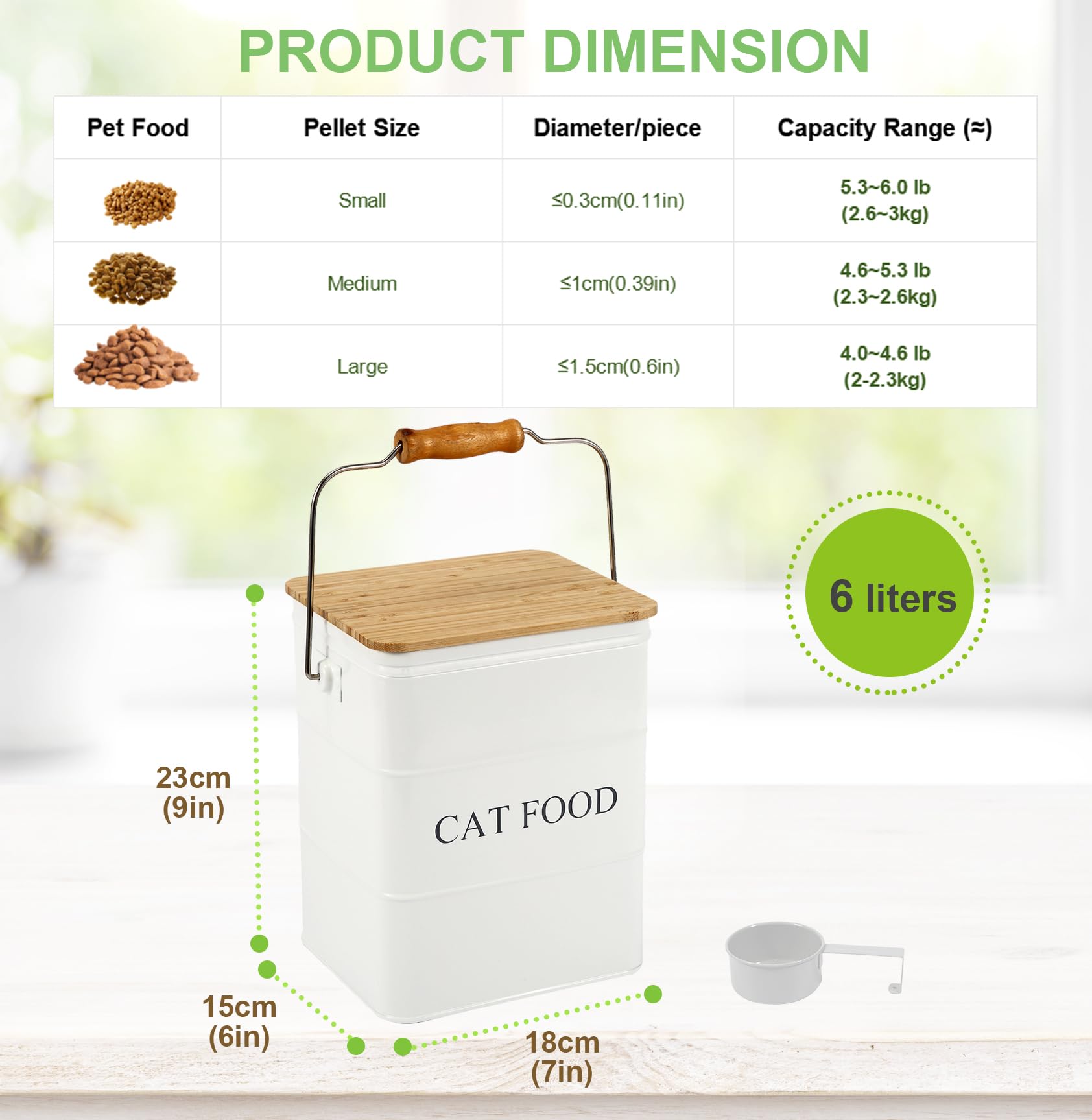 Brabtod cat treats jar with enamel finish for stylish kitchen storage
