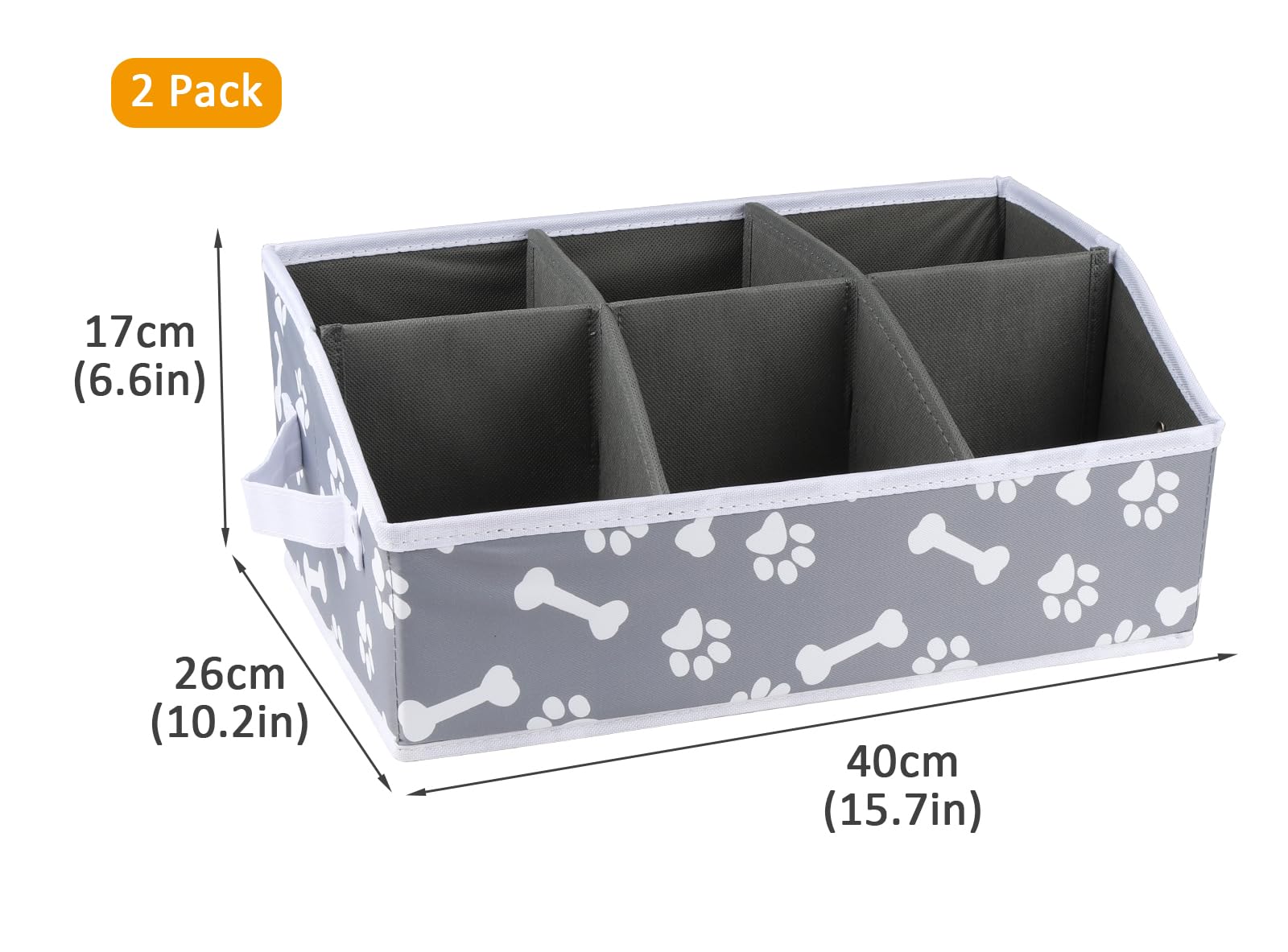 Brabtod storage bin dimensions 15.7 x 10.2 x 6.6 inches fit countertops.