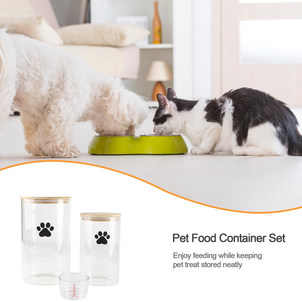 Brabtod dog cookie jar durable glass for crispy treats and clutter-free counters.