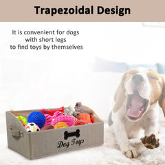 Brabtod personalized bin features name sticker for family pet organization.