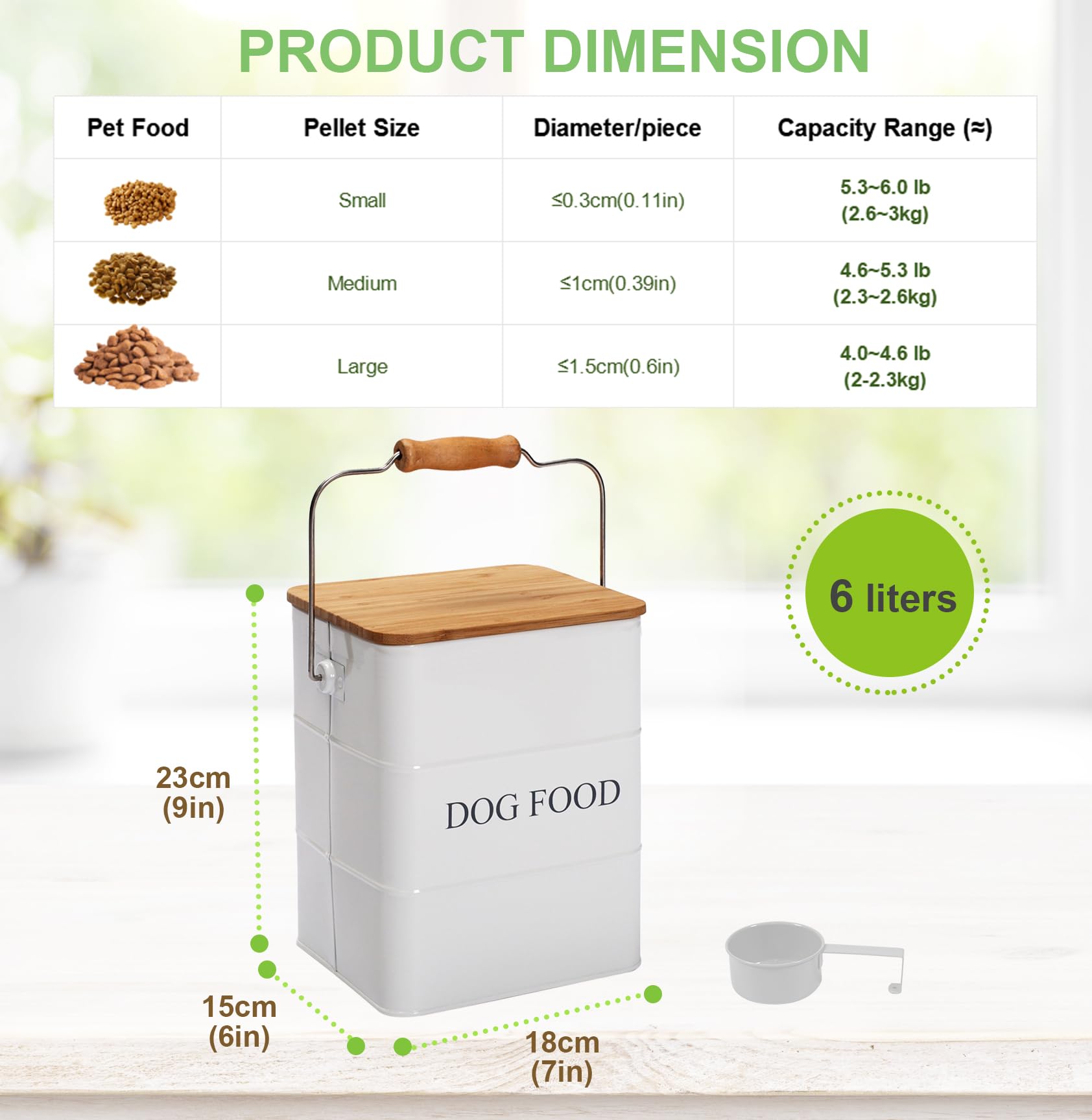 Brabtod dog treats jar with wooden lid adds elegant, portable snack storage