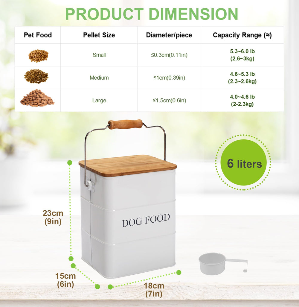 Brabtod dog treats jar with wooden lid adds elegant, portable snack storage