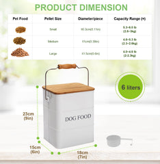 Brabtod dog treats jar with wooden lid adds elegant, portable snack storage