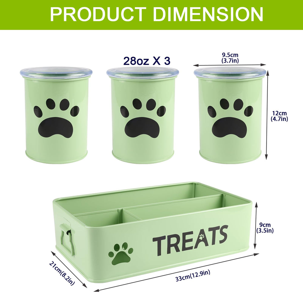 Brabtod treat canisters side-by-side demonstrate compact countertop storage.