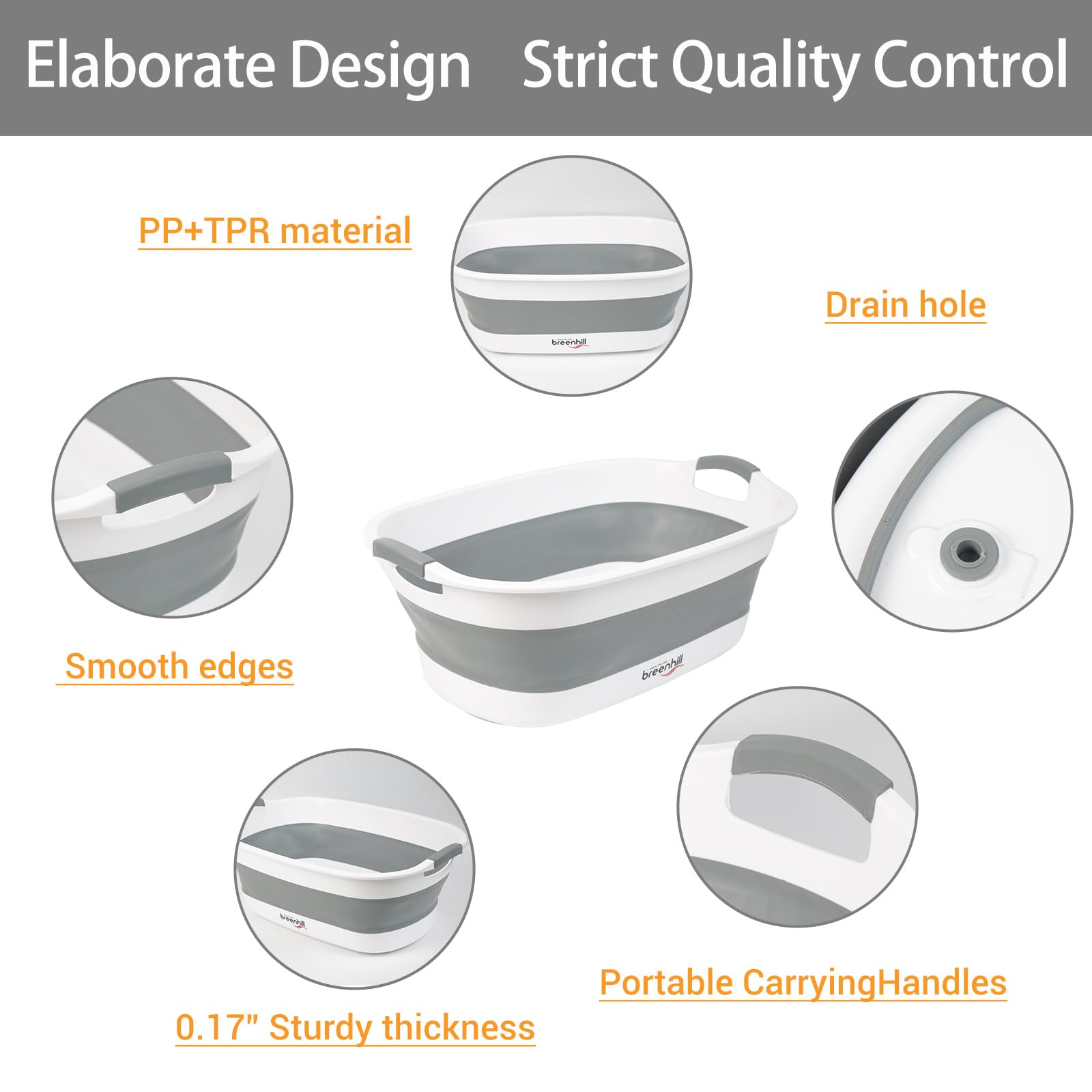 BREENHILL dog bath tub with drain plug for quick water removal.