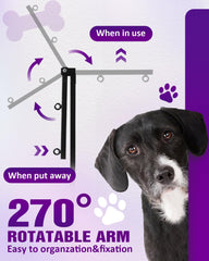 Breeze Touch dog grooming arm folded for easy transport and compact storage.