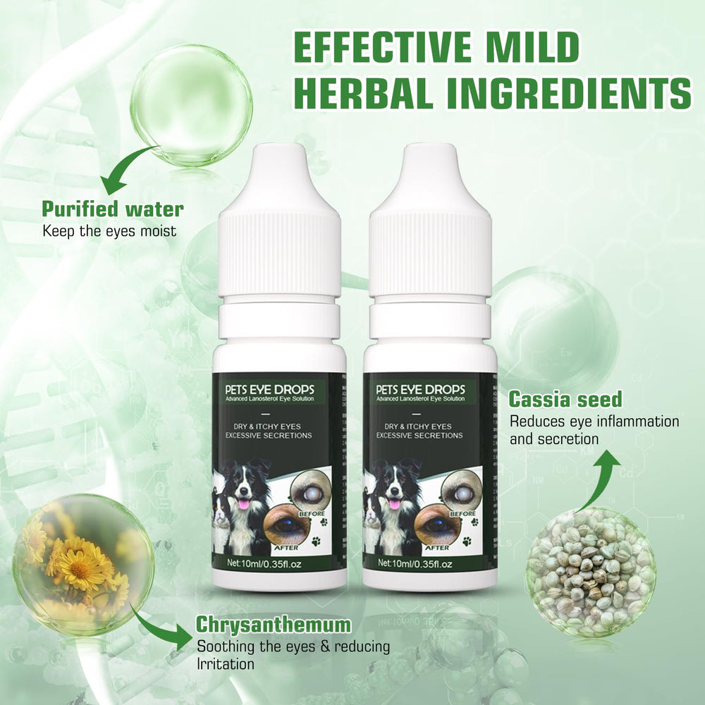 Label highlighting natural chrysanthemum and cassia seed ingredients in Brennenstuhl drops.