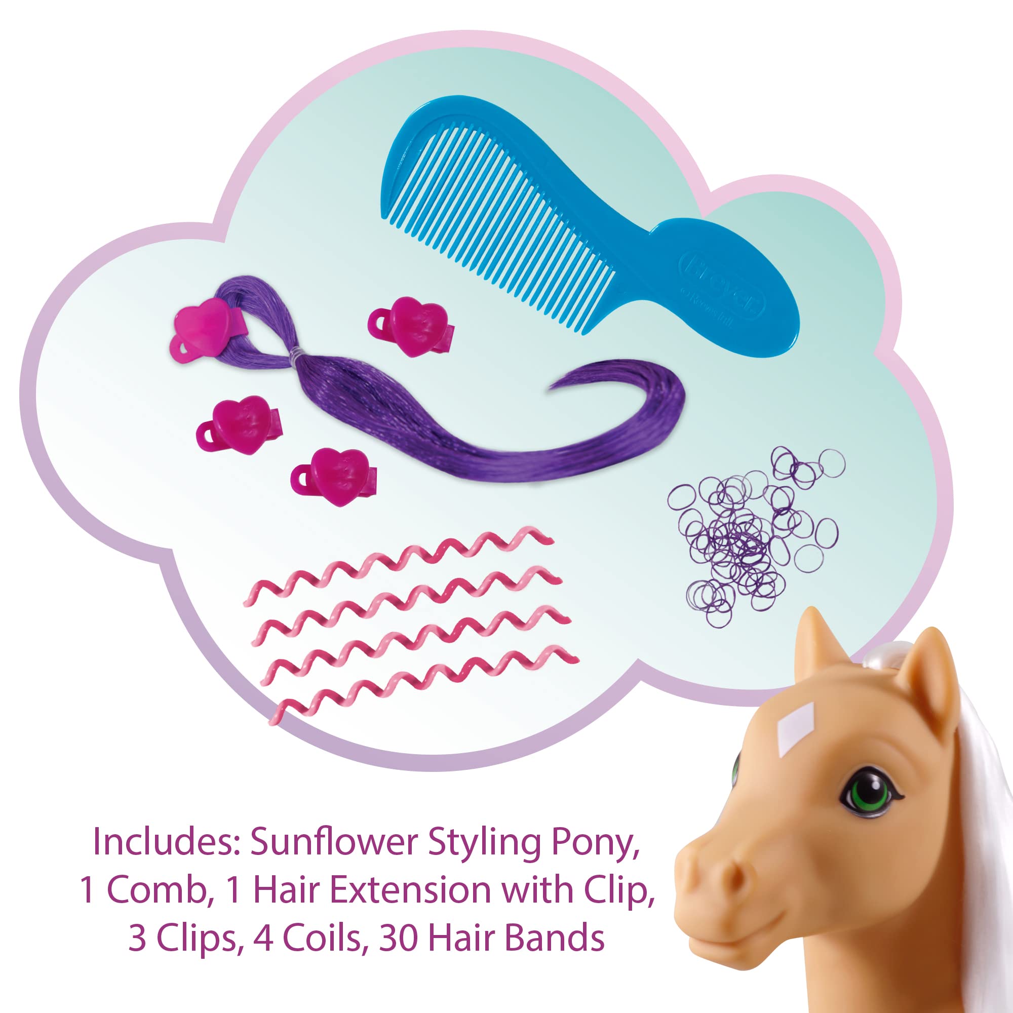 Breyer Mane Beauty Sunflower close-up of silky mane detail for no-tangle styling