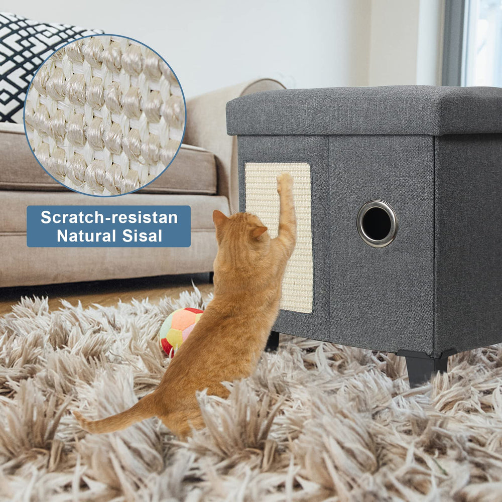 BRIAN & DANY Foldable Cat House wooden feet keep it dry and stable