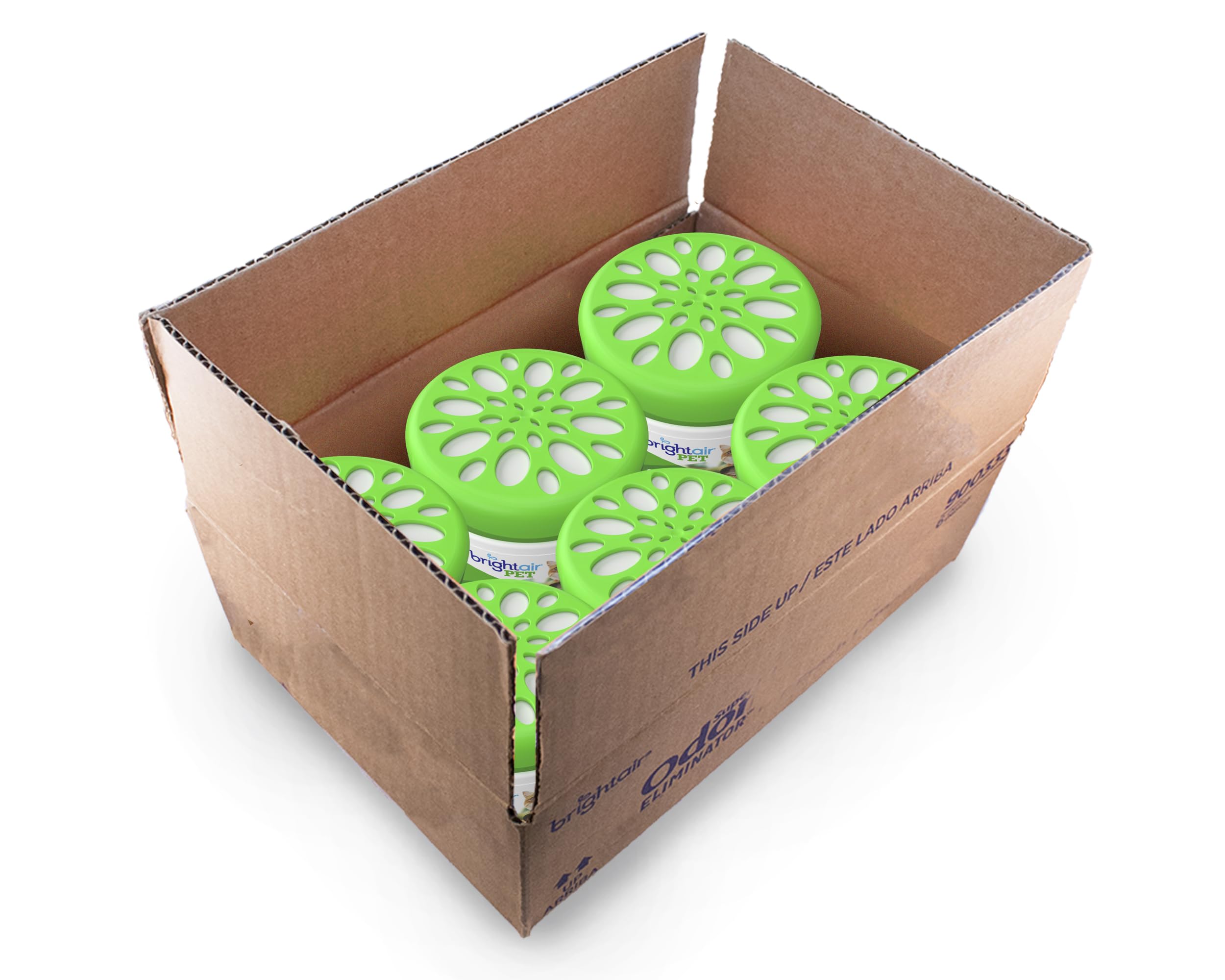 Bright Air BPA-free recyclable jar emphasizes sustainable packaging and easy recycling