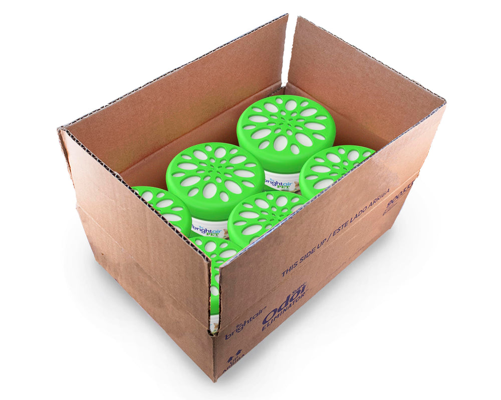 Bright Air BPA-free recyclable jar emphasizes sustainable packaging and easy recycling