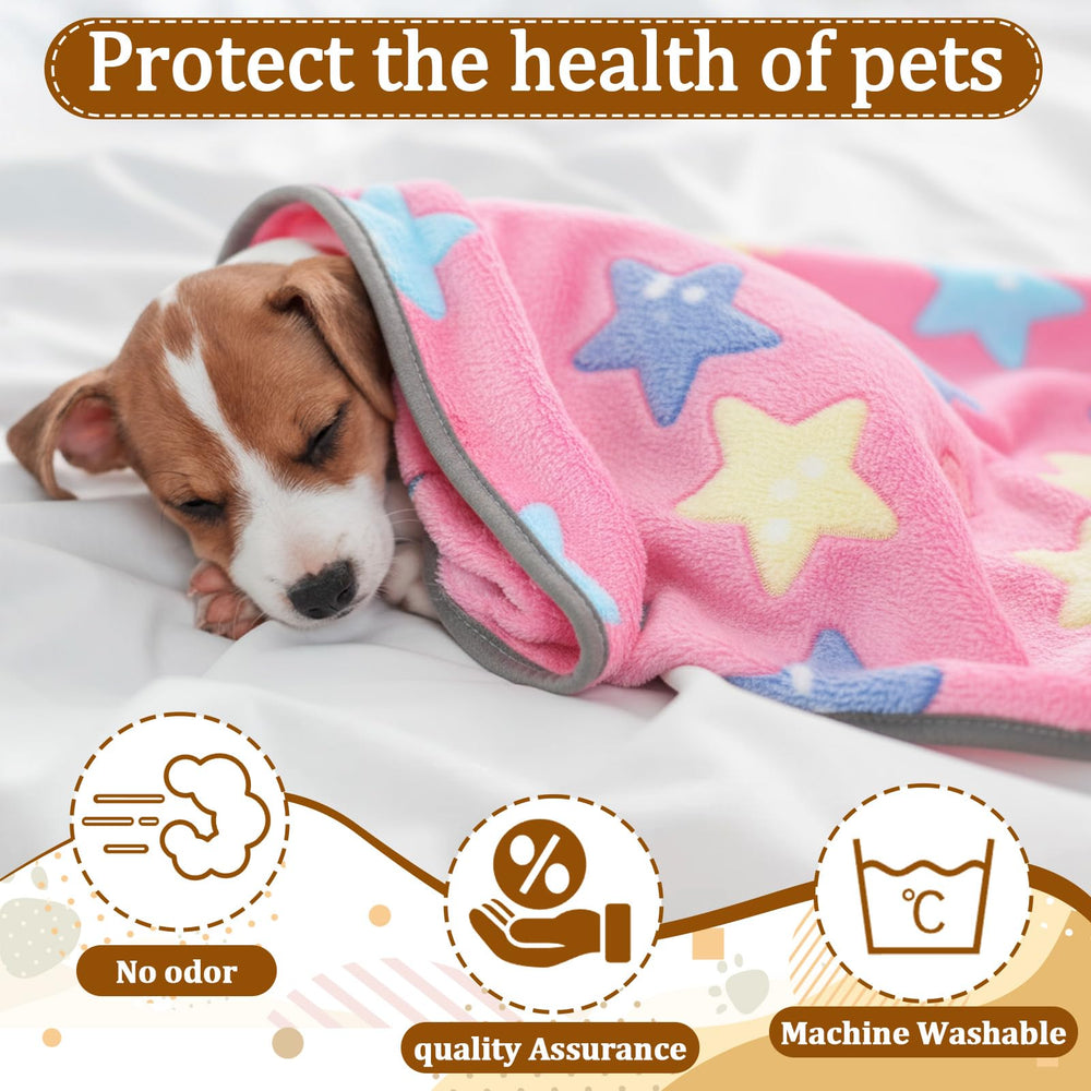 BrightRow puppy blanket Starfish pink 16x24 cute pattern supports warmth during outdoor trips