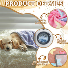 BrightRow puppy blanket starfish purple pattern suitable for car rides and lounging