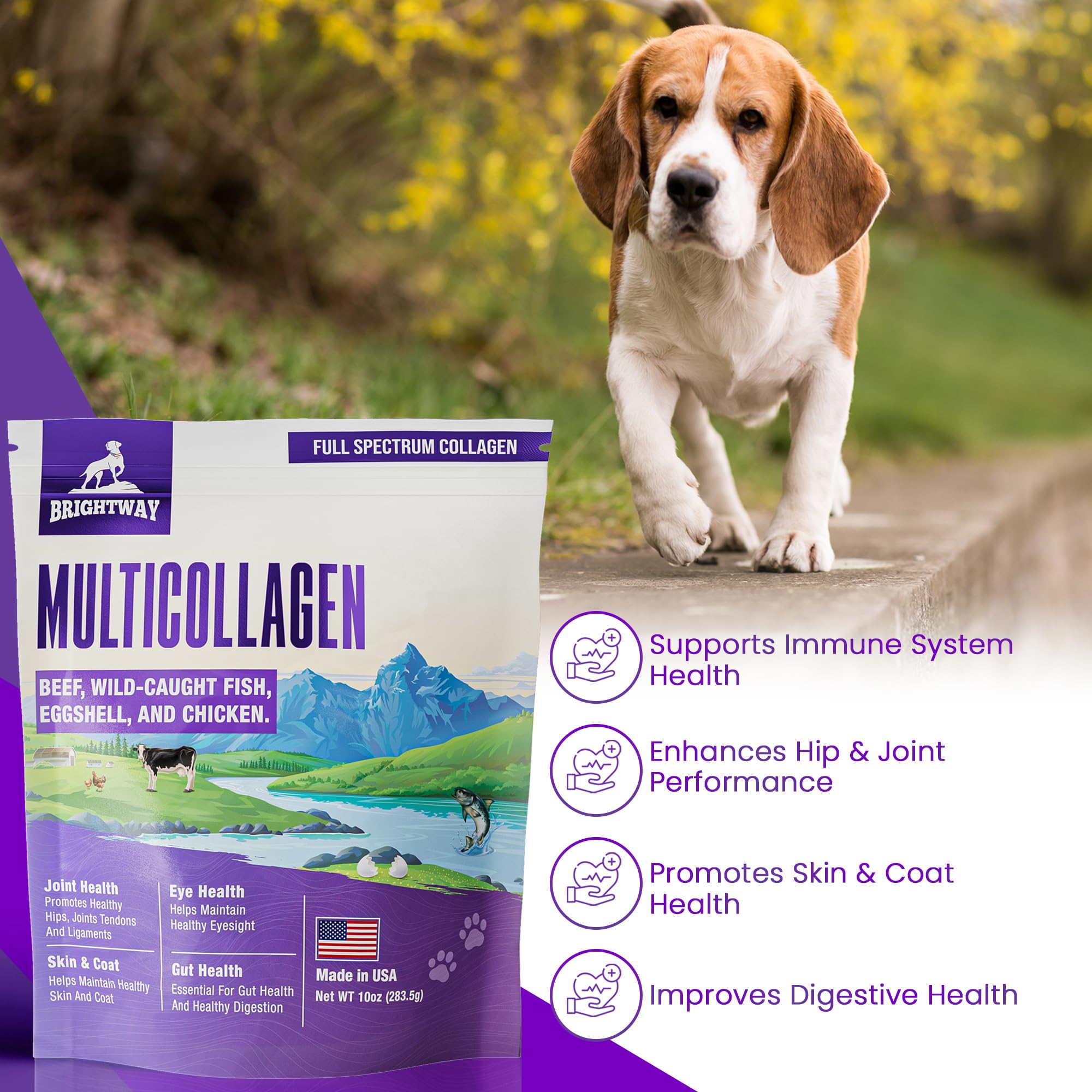 Brightway Pets made in USA stamp conveys safety and quality