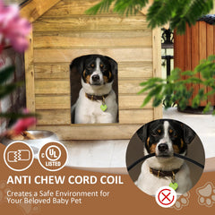 Briidea dog house heater chew-resistant cord for pet safety.