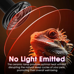 Briignite 150W black ceramic body provides durable heat for vivarium setups.