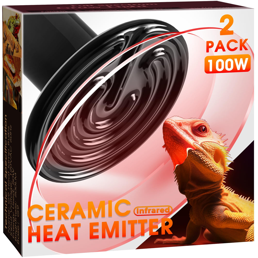 Briignite ceramic heat emitter 2pack shown for reliable reptile warmth without light