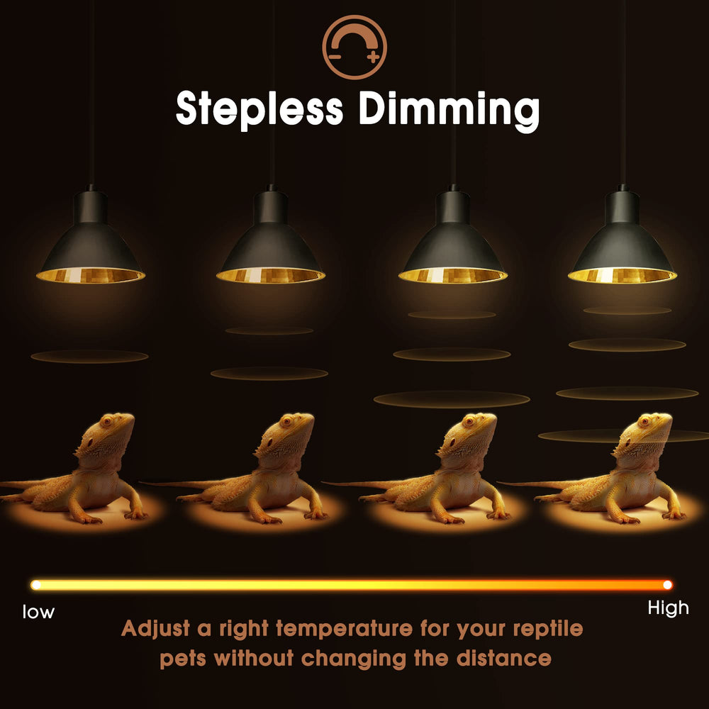 Briignite dimmable heat lamp control dial in use