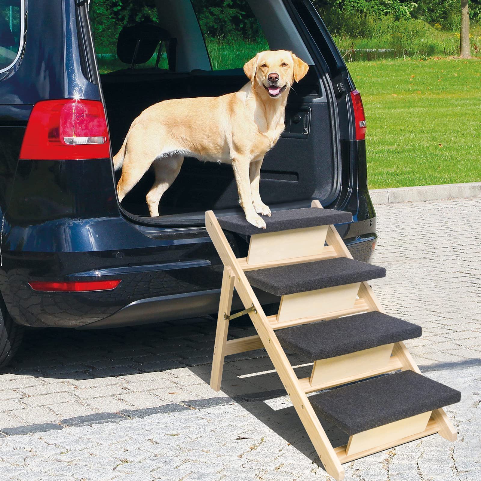 BRIKY dog stairs-110-lbs-capacity supports everyday pet transitions confidently.