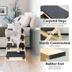 BRIKY dog stairs stable-rubber-feet keep steps steady on any floor.