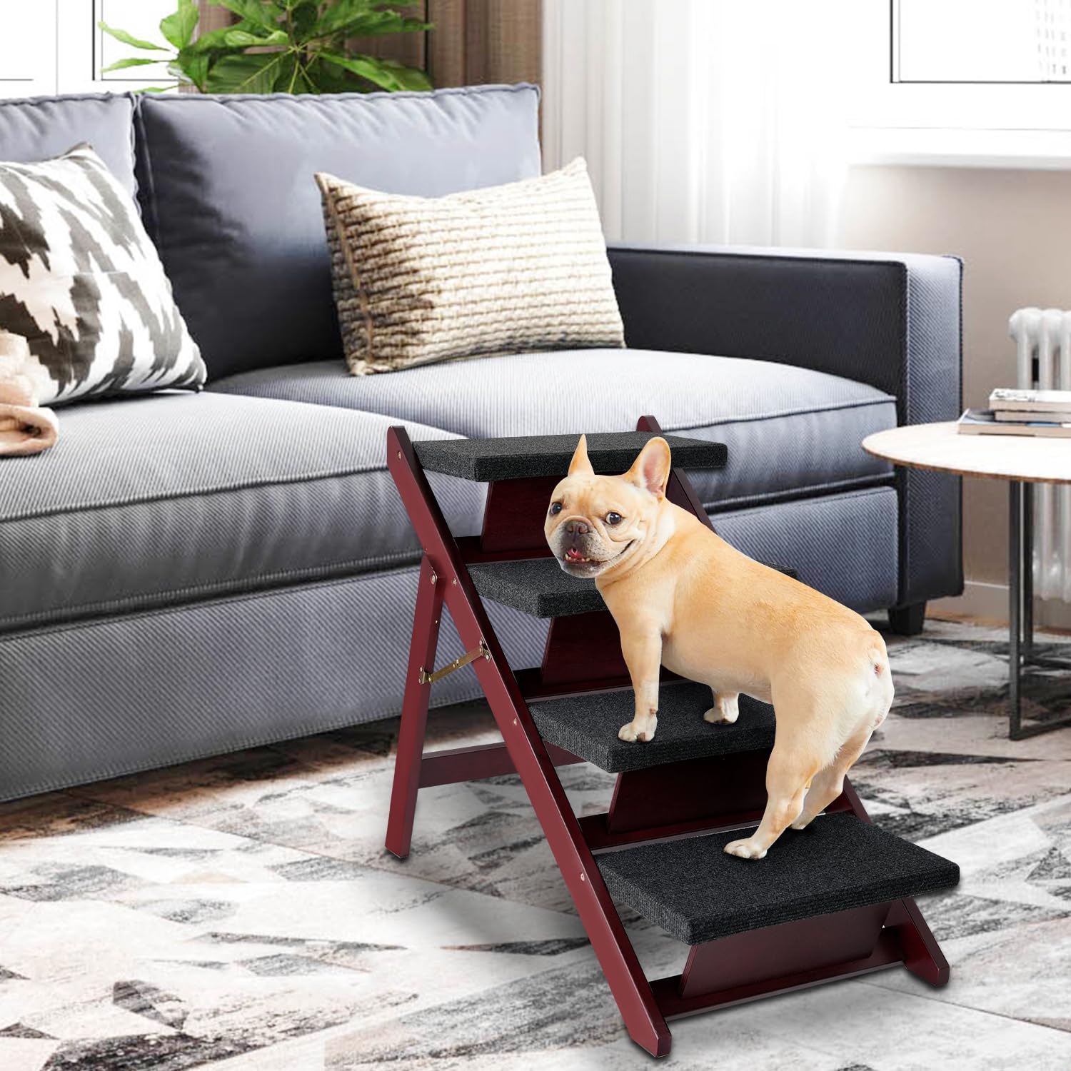 BRIKY wooden dog stairs ready-to-use with no assembly required