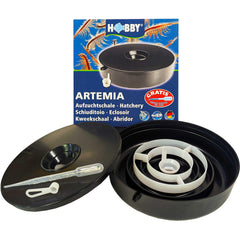 Brine Shrimp Direct hatchery dish front view showcases compact, easy-to-use hatch setup.