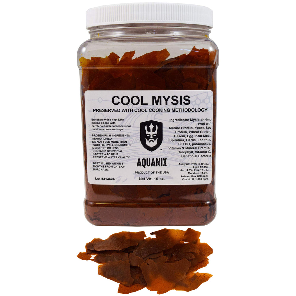 Brine Shrimp Direct Cool MYSIS Tropical Flake bottle—nutrient-rich diet supporting color and vitality