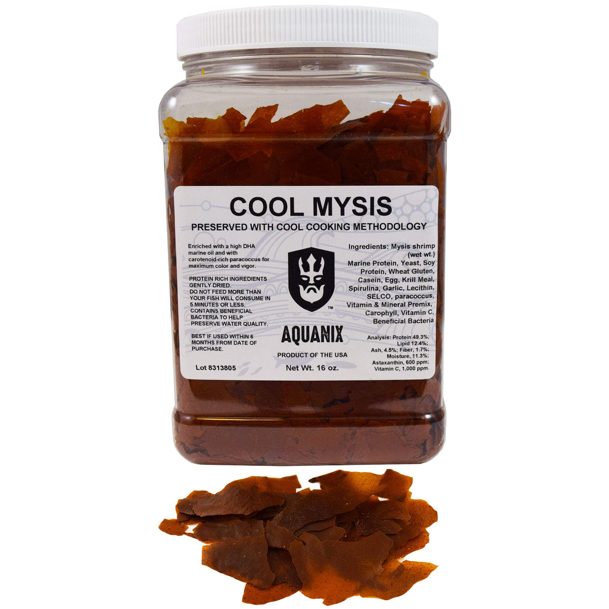 Brine Shrimp Direct Cool MYSIS Tropical Flake bottle—nutrient-rich diet supporting color and vitality