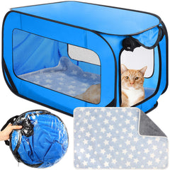 Briwooody 37-inch collapsible crate demonstrates secure vehicle travel for pets.