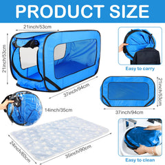 Briwooody collapsible dog kennel in vehicle demonstrates stability during transit.