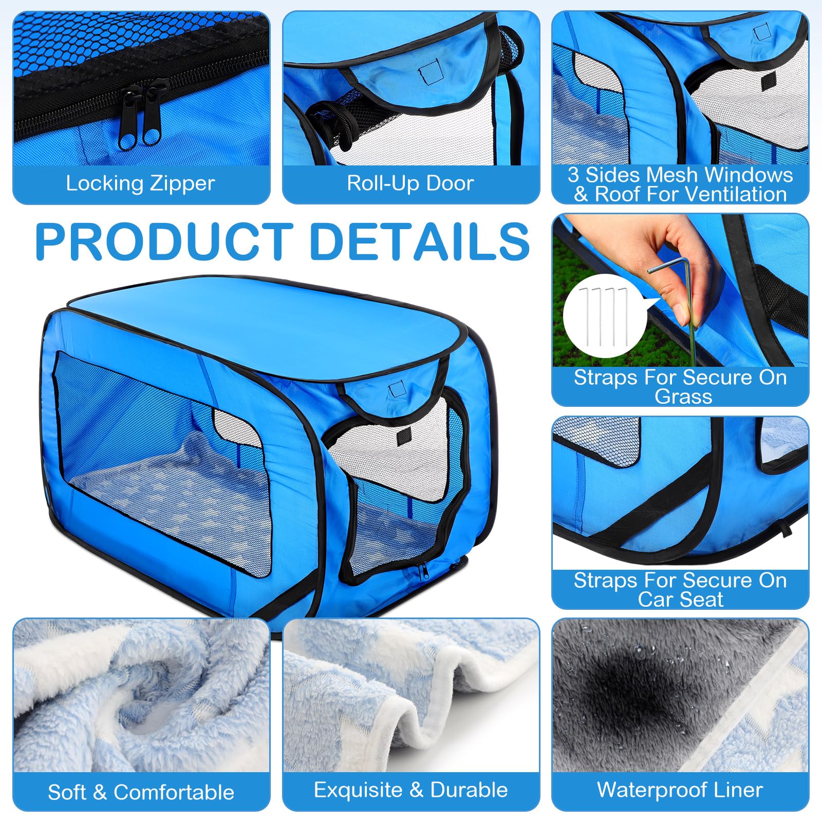 Briwooody waterproof blanket inside keeps pets dry and cozy.